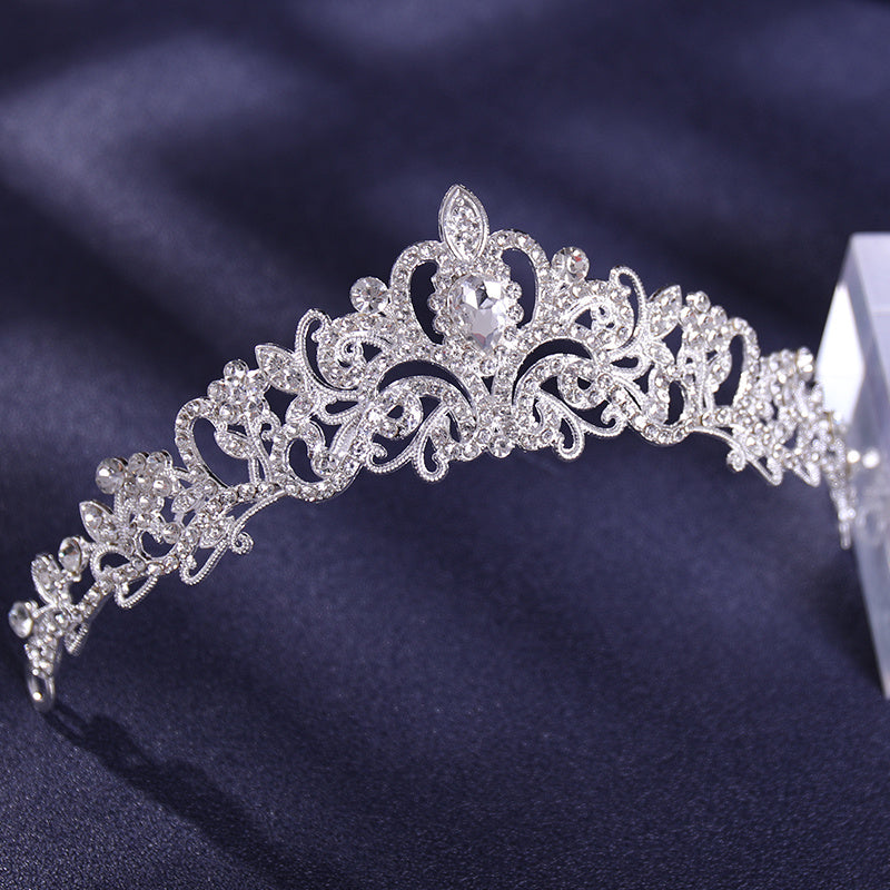 Baroque Crown And Tiara Golden Crystal Bride Wedding Queen Crowns Decorative Princess Tiaras Rhinestone Hair Accessories For Women And Girls