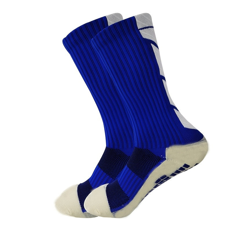 Non-Slip Soccer Grip Socks with Towel Bottom for Enhanced Performance and Stability in Sports - For Soccer Players - Moisture-Wicking & Breathable Fabric - Suitable for Training & Matches - Great Gift for Athletes