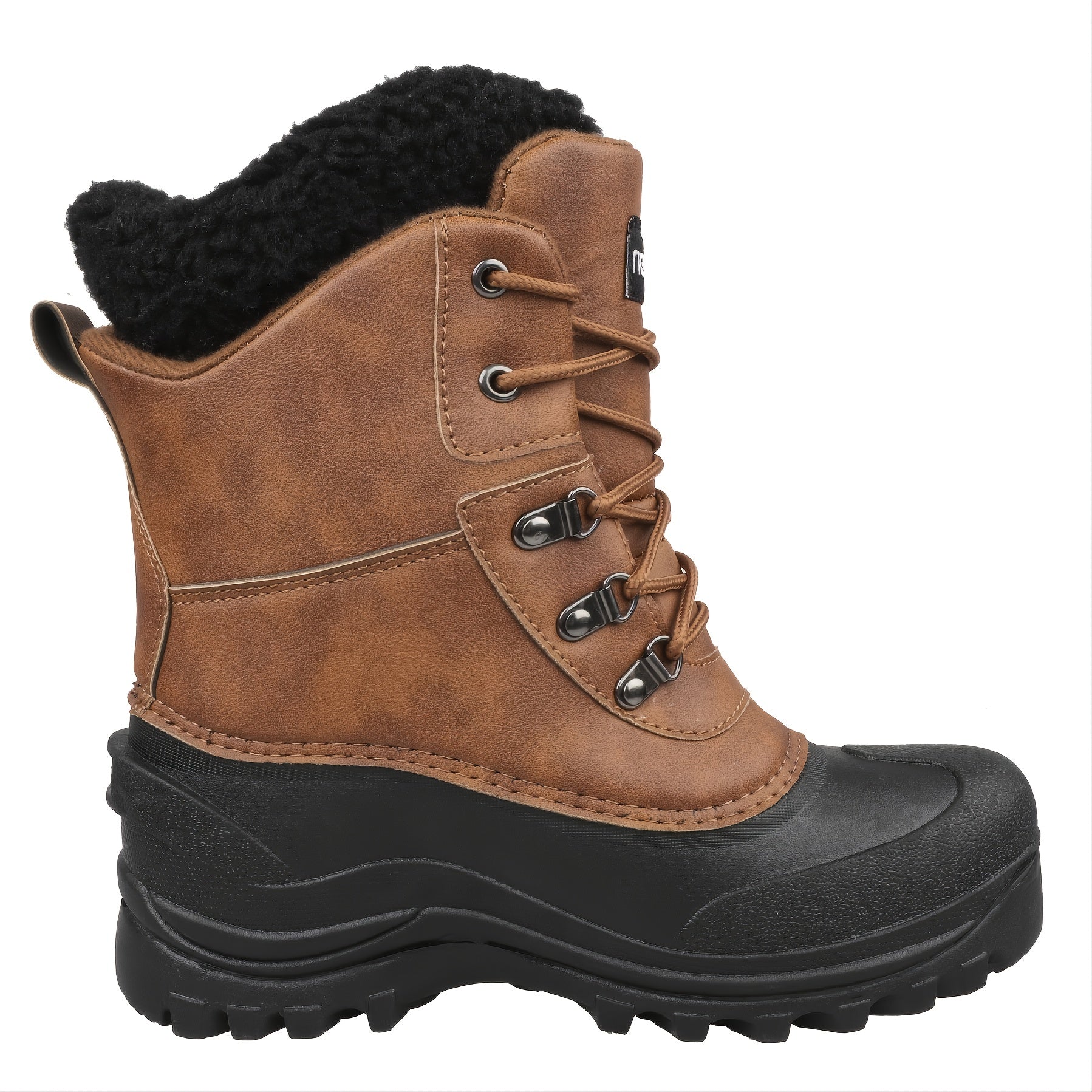[Popular Choice] Riemot Men's High Quality Snow Boots - Durable, Non-Slip Traction Sole for Hiking, Trekking & Gardening - Warm Fleece Lined Ankle Support, Lace-Up Closure- Versatile All-Season Outdoor Footwear