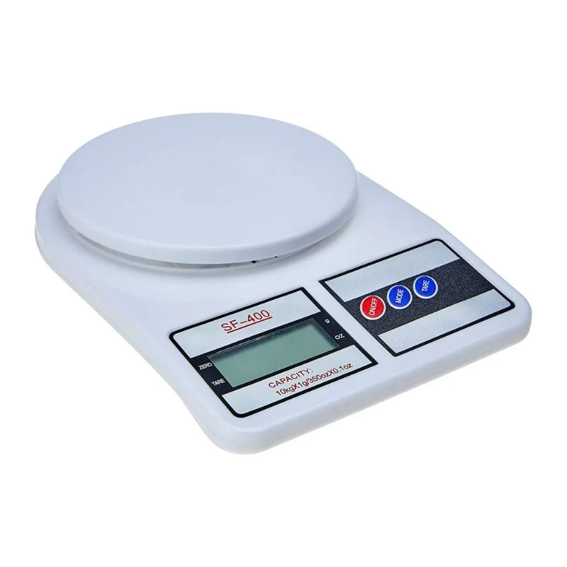 Balança Digital de Cozinha Alimentos Confeitaria Ingredientes SF 400 1g até 10 kg Culinária Função Tara Dosagem - ENVIO RAPIDO