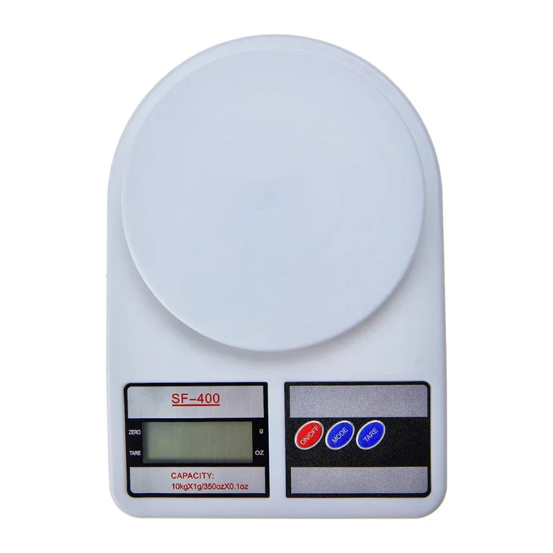 Balança Digital de Cozinha Alimentos Confeitaria Ingredientes SF 400 1g até 10 kg Culinária Função Tara Dosagem - ENVIO RAPIDO