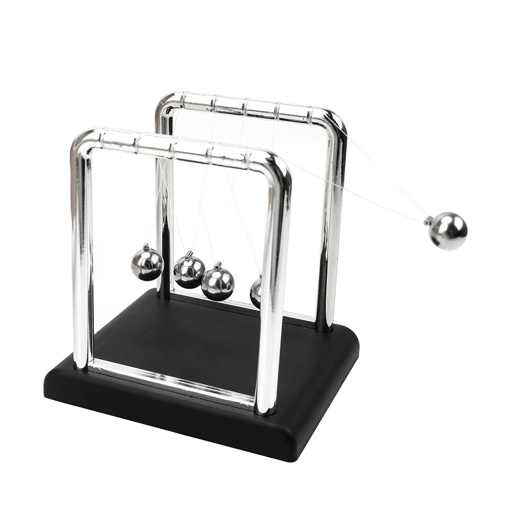Physics Science Pendulum Desk Table Decor Newton's Cradle Newton Ball Steel Balance Ball Metal Pendulum Ball