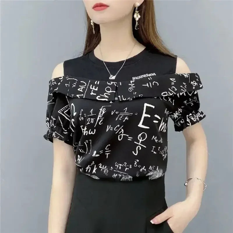 Black Striped Women's Shirts and Blouses Top for Woman Clothing Tall Modern Long Y2k Tunic 2024 Luxury Designer Elegant Chic M