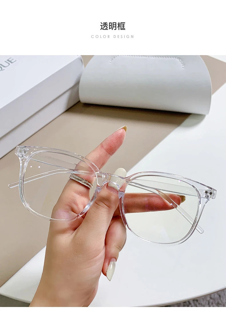 Transparent Computer Glasses Frame Women Men Anti Blue Light square  Eyewear Blocking Glasses Optical Spectacle Eyeglass