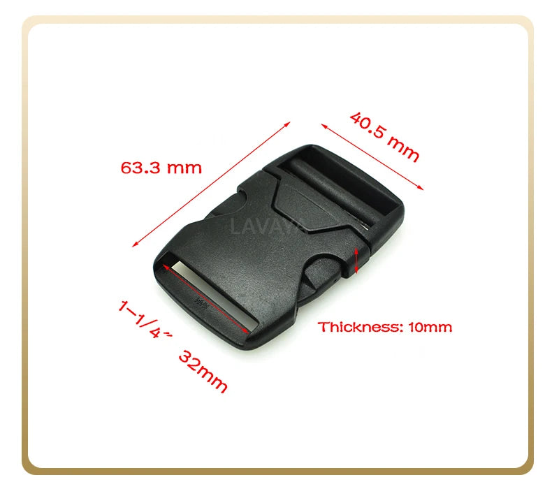 1pcs 20mm 25mm 32mm 38mm 50mm Webbing Plastic Side Release Bump Buckle for Backpack Straps Luggage