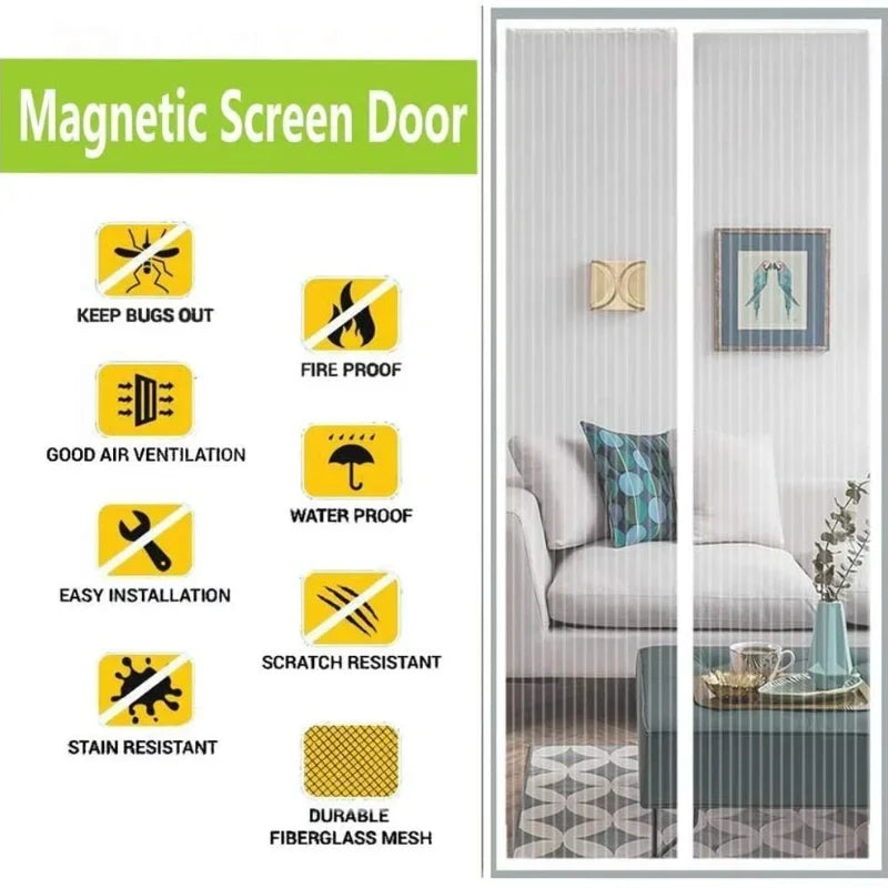 Magnetic Mosquito Net for Window Door Curtain Insect Screen Anti-mosquito Net Curtains Invisible Mesh Protective Shades Home