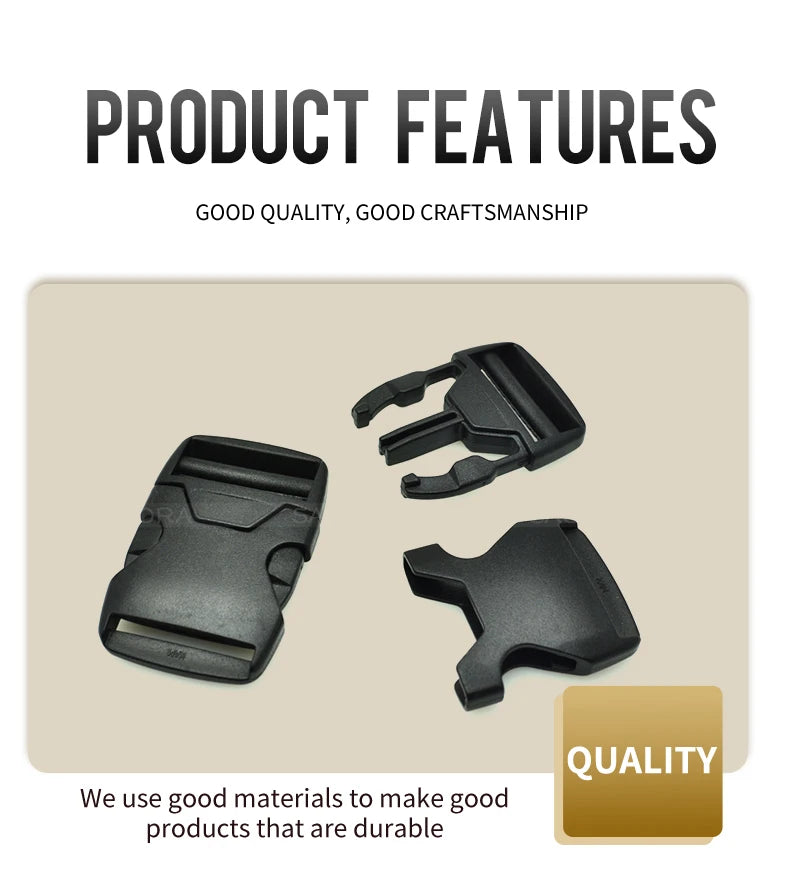 1pcs 20mm 25mm 32mm 38mm 50mm Webbing Plastic Side Release Bump Buckle for Backpack Straps Luggage