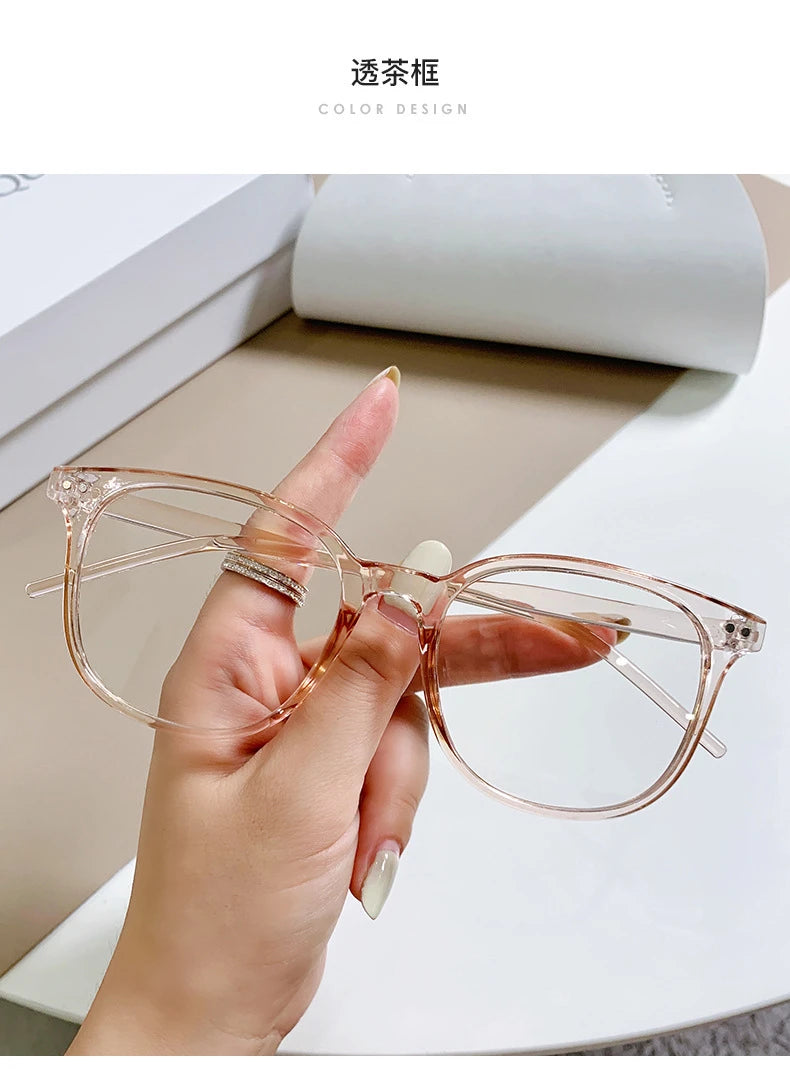 Transparent Computer Glasses Frame Women Men Anti Blue Light square  Eyewear Blocking Glasses Optical Spectacle Eyeglass