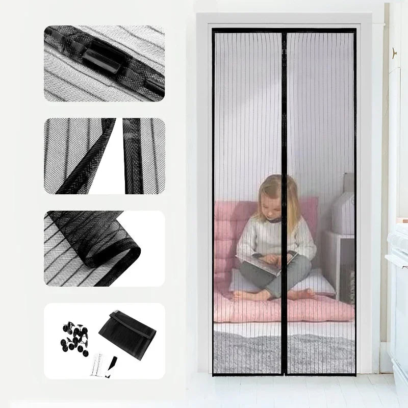 Magnetic Mosquito Net for Window Door Curtain Insect Screen Anti-mosquito Net Curtains Invisible Mesh Protective Shades Home