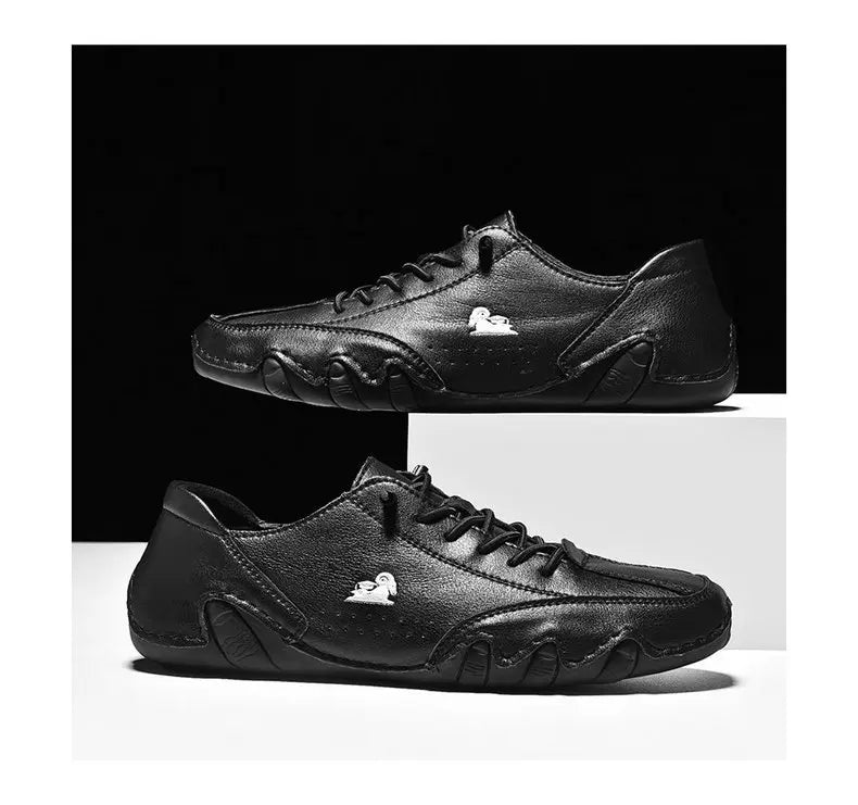 Men Casual Outdoor Fashion Sneakers Soft Leather Sneakers High Top Luxury Men Classic Walking Shoes Winter Motocross Boots 35-50