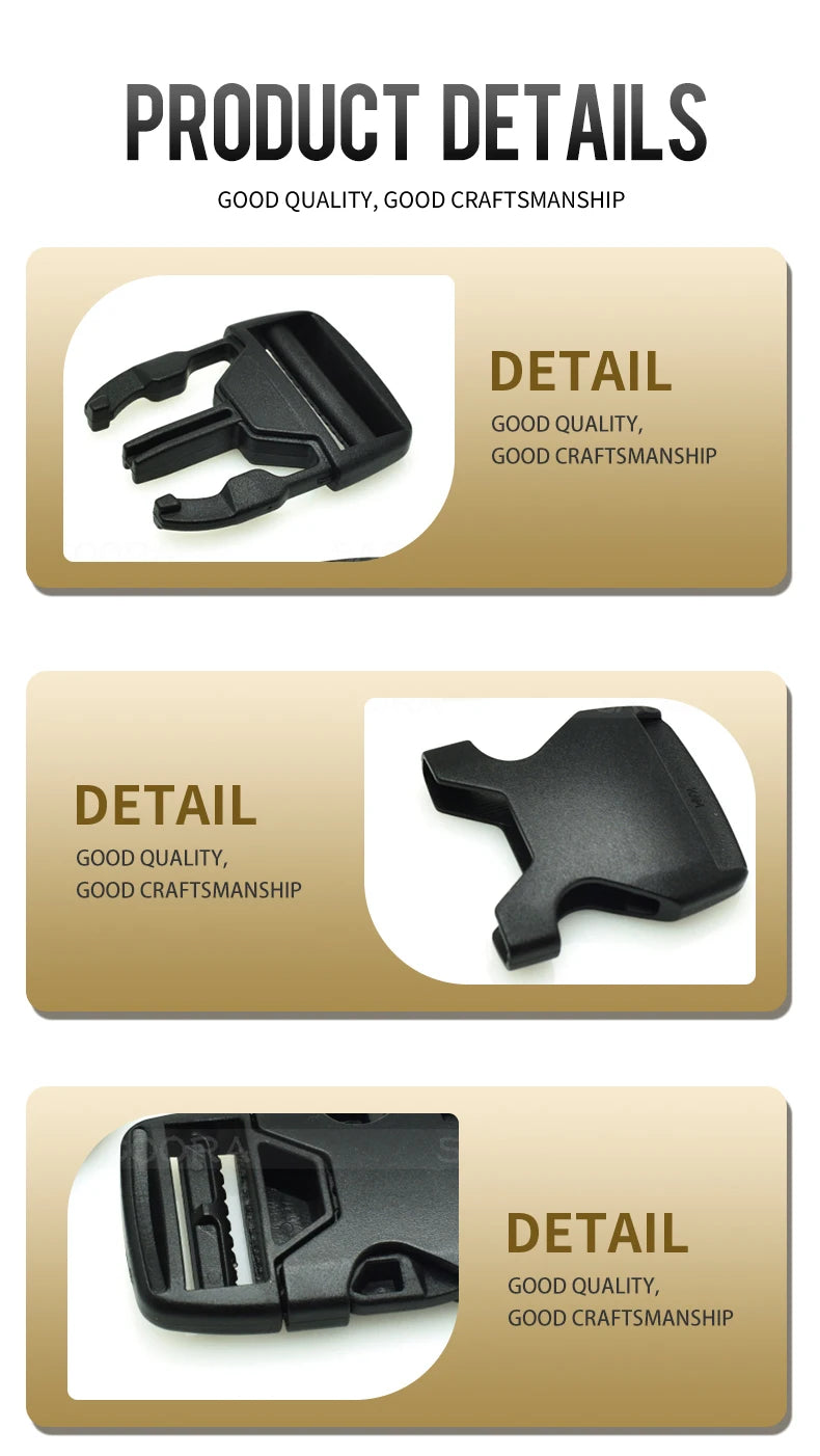 1pcs 20mm 25mm 32mm 38mm 50mm Webbing Plastic Side Release Bump Buckle for Backpack Straps Luggage