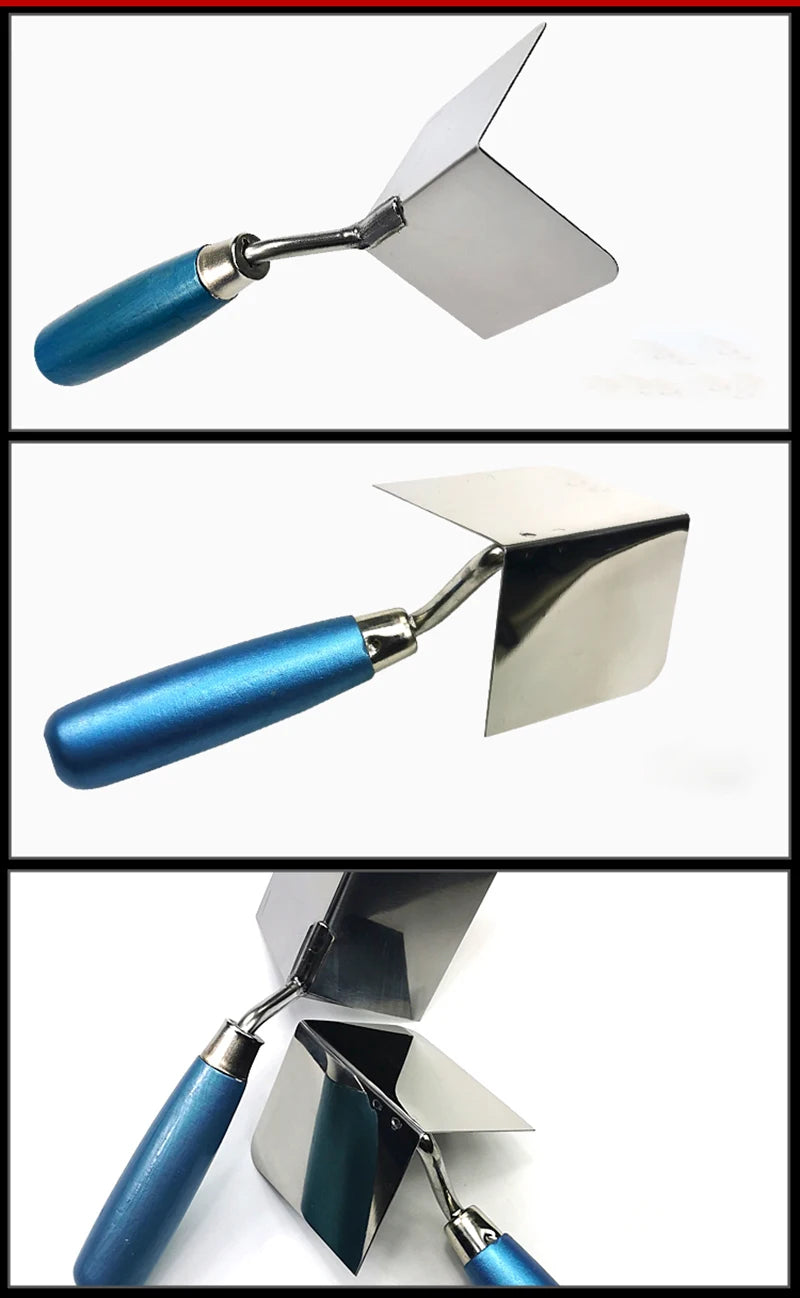 Drywall Corner Tool, Outside / Inside Corner Knife, 8x6cm, Stainless Steel Corner Trowel For Drywall Gyprock Plasterboard