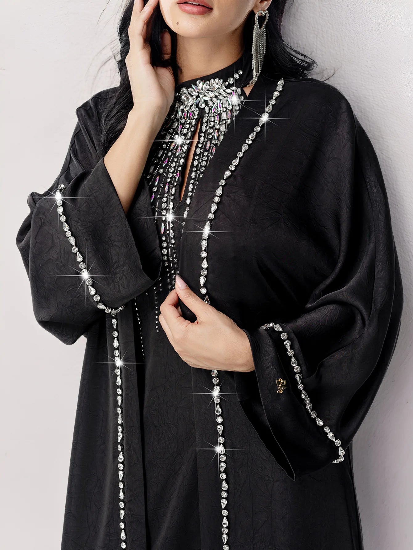 Eid Dress for Women Abaya 2 Piece Set Diamond Party Long Dresses Muslim Caftan Robe Jalabiya Ramadan Dubai Kaftan Vestido Largos