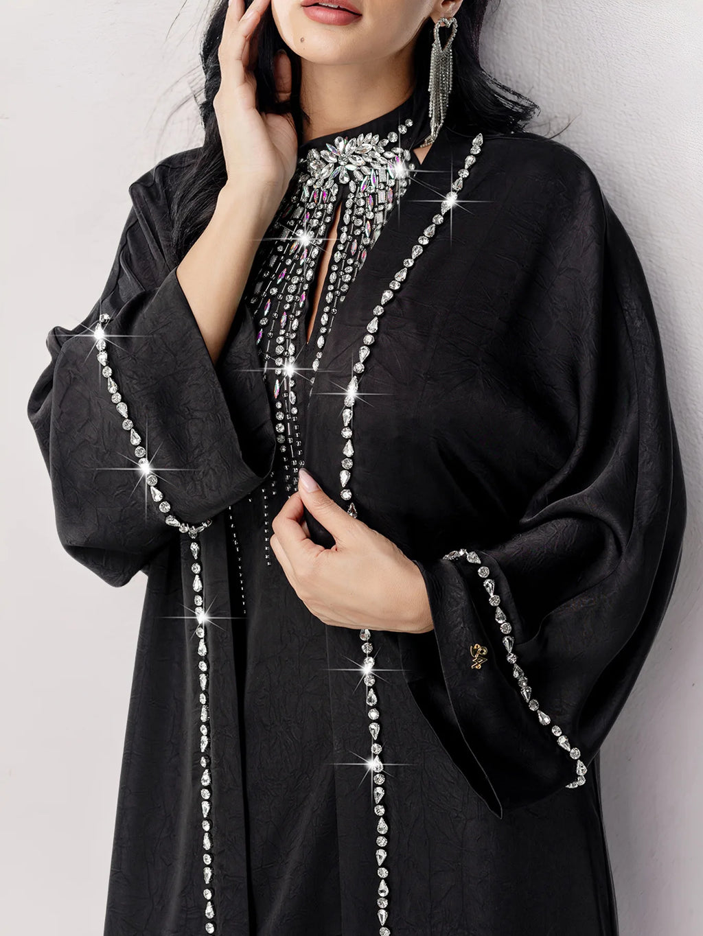 Eid Dress for Women Abaya 2 Piece Set Diamond Party Long Dresses Muslim Caftan Robe Jalabiya Ramadan Dubai Kaftan Vestido Largos