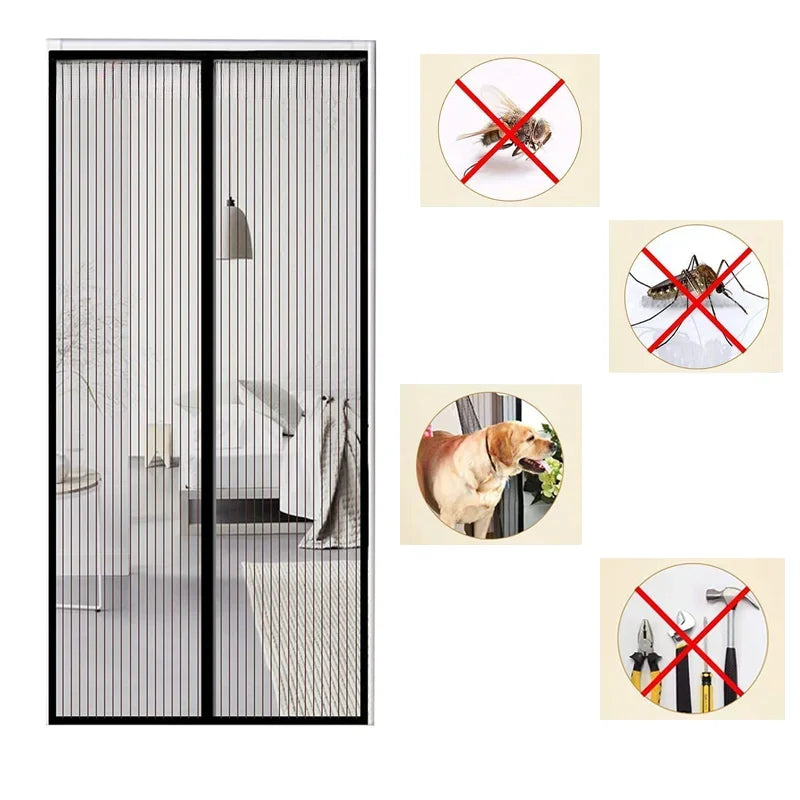 Magnetic Mosquito Net for Window Door Curtain Insect Screen Anti-mosquito Net Curtains Invisible Mesh Protective Shades Home