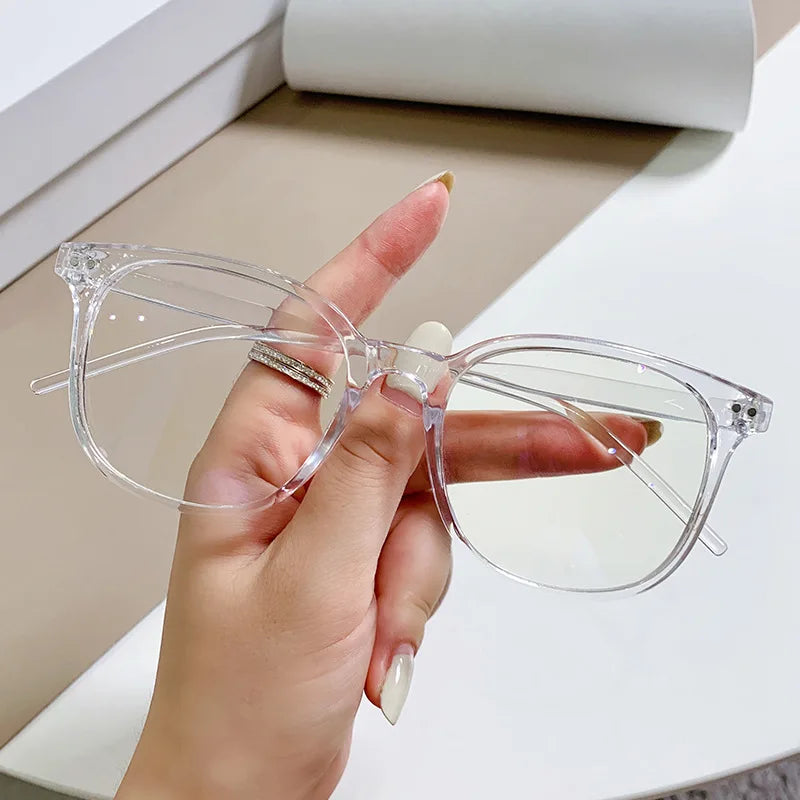 Transparent Computer Glasses Frame Women Men Anti Blue Light square  Eyewear Blocking Glasses Optical Spectacle Eyeglass