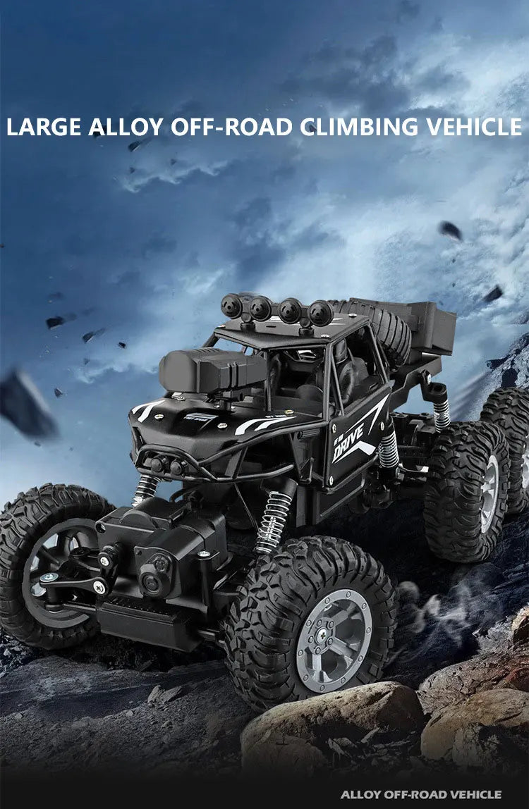 1: 18 Six Wheel Drive RC CAR Cross-country Climbing Spray Racing Car Remote Control Electric Car Fall Resistant Boy Toy Gift