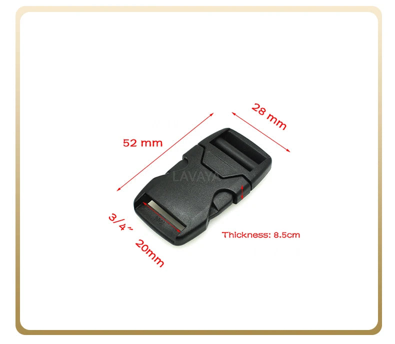 1pcs 20mm 25mm 32mm 38mm 50mm Webbing Plastic Side Release Bump Buckle for Backpack Straps Luggage