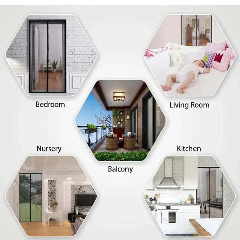 Magnetic Mosquito Net for Window Door Curtain Insect Screen Anti-mosquito Net Curtains Invisible Mesh Protective Shades Home