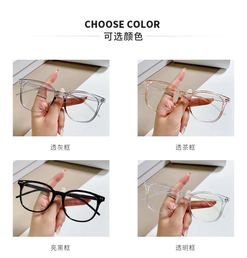 Transparent Computer Glasses Frame Women Men Anti Blue Light square  Eyewear Blocking Glasses Optical Spectacle Eyeglass
