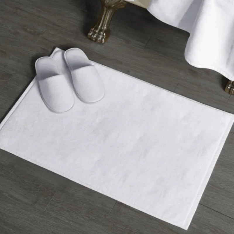 Thicken White Floor Towel For Hotel Home,Foot Bathroom Mat,High Quality 100%Cotton Non-slip Water Uptake Bathtub Towels 50*80cm