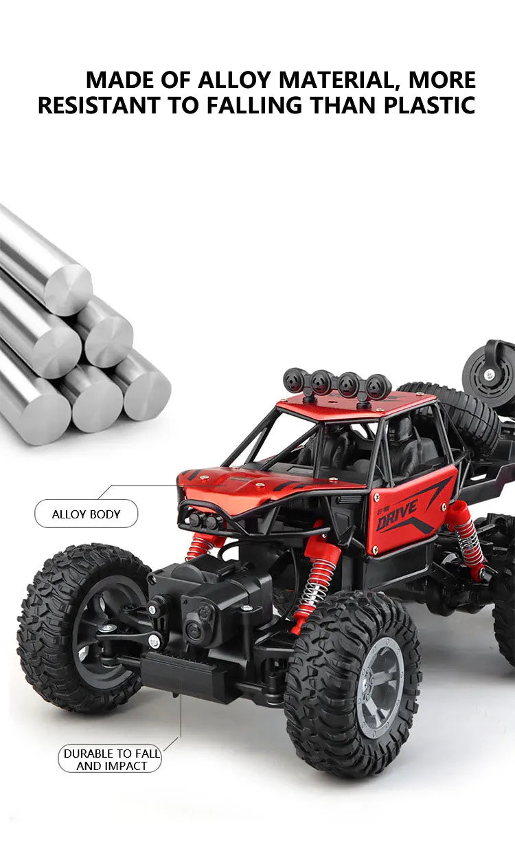 1: 18 Six Wheel Drive RC CAR Cross-country Climbing Spray Racing Car Remote Control Electric Car Fall Resistant Boy Toy Gift