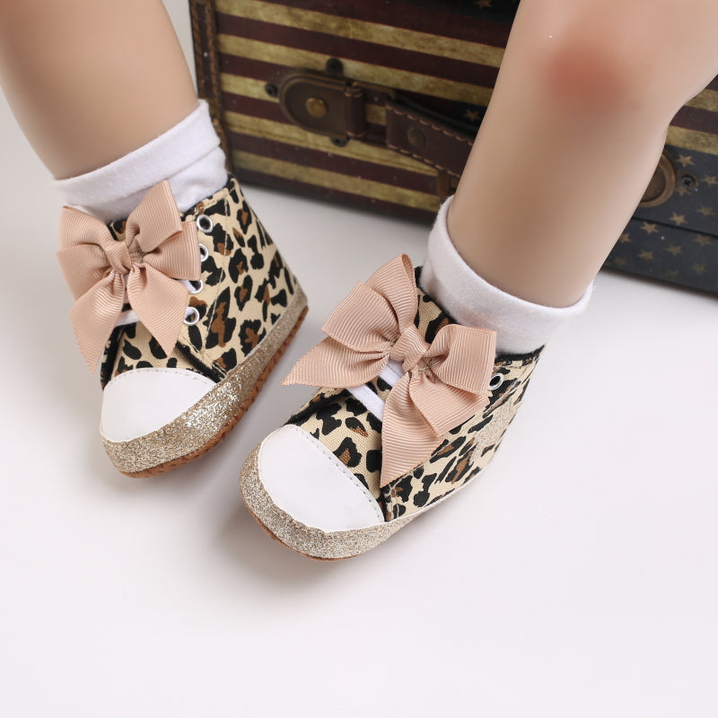 Baby Girl's Fashionable Five-Pointed Star Children's Sports Shoes Soft Sole Non-Slip First Pair Toddler Shoes