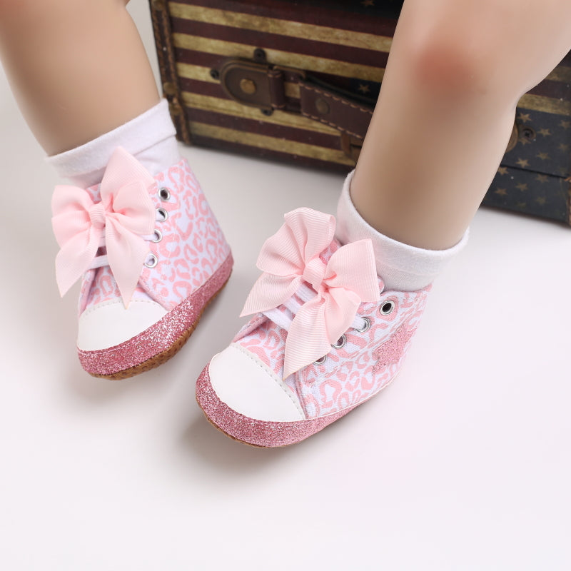 Baby Girl's Fashionable Five-Pointed Star Children's Sports Shoes Soft Sole Non-Slip First Pair Toddler Shoes