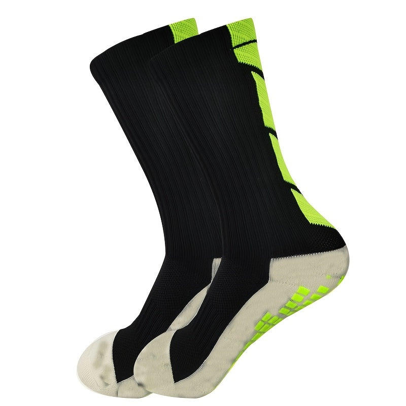 Non-Slip Soccer Grip Socks with Towel Bottom for Enhanced Performance and Stability in Sports - For Soccer Players - Moisture-Wicking & Breathable Fabric - Suitable for Training & Matches - Great Gift for Athletes