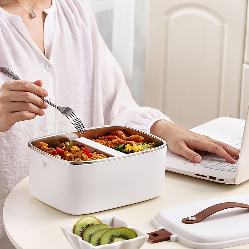 Portable Electric Lunch Box Heater: 1.8L Capacity, 2-in-1 Design for Car & Home Use
